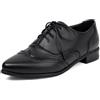 Wtharosa Scarpe Oxford Tacco Basso da Donna Stringate Brogues Punta Alette in Similpelle Dettagli Traforati Stile Vintage per Uso Quotidiano