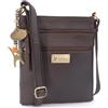 Catwalk Collection Handbags - Borsa a Tracolla Piccola in Vera Pelle - Borsetta Donna - Borsa a Mano con Tracolla Regolabile - Nadine