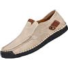 Generisch Mocassini estivi da uomo, mocassini estivi, eleganti scarpe basse in pelle, per il tempo libero, scarpe basse, classiche, formali, leggere, beige., 42 EU