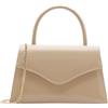 Milisente Pochette da donna in ecopelle verniciata, borsa da sera per matrimonio, piccola pochette con catena a tracolla