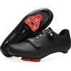 ARTVEP Donne Scarpe da Ciclismo da Uomo Scarpe da Bici da Strada Compatibile con SPD e Delta Blocco Pedale Scarpe da Bicicletta Peloton Traspiranti Nero EU 36