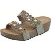 Cinzia Soft CI1038 Gold Sandali Scalsati per Donna in Tessuto e Brillanti Zeppa Media (Taglia 37)