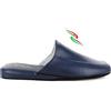 Falcade ciabatte Ciabatte pantofole uomo da camera Falcade Ross suola pelle scamosciata silenziosa sottopiede soft qualità italiana (Blu, 44, Sistema Taglie Calzature EU, Adulto, Uomo, Numero, Media, 44)
