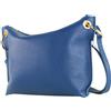 modamoda de - T243 / T252 - ital. Borsa a tracolla piccola piccola in pelle/pelle scamosciata, blu signalblau, s