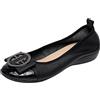 ANUFER Donna Morbido Tacco Basso con Zeppa Senza Allacciatura Ballerina Scarpe da Passeggio Nero SN020622 EU38