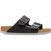 Birkenstock Arizona Birko-Flor Sandali Unisex, Black/Light Gray, 37 EU - 1032047