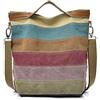 AIBILIEI moda borsa a tracolla multi-tasca da donna borsa a tracolla leggermente impermeabile uso quotidiano per viaggi, lavoro, shopping, ecc.（6-Strisce ）