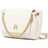 LA'FESTIN LAFESTIN Piccola borsa a tracolla trapuntata da donna con tracolla a catena, borsa a tracolla alla moda morbida pochette da donna, Bianco avorio., Small