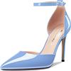 Castamere Donna Spillo Alto High Tacco Heel a Punta Cinturino alla Caviglia Two-Piece Dress Pumps Slip-on Fibbia da Matrimonio Feste 10 CM Heels Azzurro 39 EU