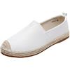 ANUFER Donna Piatto Scarpe da Ginnastica Low-Top Senza Allacciatura Espadrillas Bianco SN020530 EU38.5