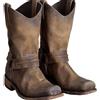 TangDao Stivali da Uomo Cowboy Western Stivali da Uomo in Pelle Vintage Autunno-Inverno EU 45 Marrone(Pelle sintetica)