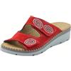 Cinzia Soft IMD30028ST Rosso Pantofole per Donna in Pelle con Doppia Chiusura a Strappo (Taglia 37)
