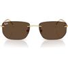 Ray-Ban Occhiali da, Oro/Marrone scuro, 56 mm