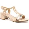 Cinzia Soft CI1001 Sandalo Donna In Vernice Con Tacco 3 Cm. Colori Nero o Beige ideale per ogni occasione