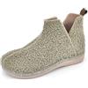 JOMIX Pantofole Donna Invernali Plantare Estraibile Ciabatte Stivaletti Caldi e Comodi per Casa Babbucce Suola Antiscivolo Fodera Morbida in Peluche Scarpe Inverno per Donne e Anziane MD2421 Verde 39