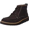 Clarks Barnes MidOxford - Stivali da uomo, Pelle scamosciata marrone scuro, 41 EU