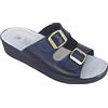 Sanital Light - 1371 - Ciabatta Leggera e Comoda | Suola Leggera con Sottopiede Anti-Shock | Tomaia in Pelle | Ideale per Comfort del Piede | Ciabatte da Casa e Sanitarie - Blu 37