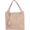 Gave Lux Borsa a Spalla in Vera Pelle Italiana Cipria 32x34x11 per Uso Quotidiano ed Elegante