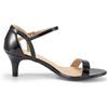S8DOCFAF Sandali da donna estivi 5 cm punta aperta festa tacco basso cinturino alla caviglia sandali in pelle verniciata tacchi alti abito da festa scarpe da sposa rosse