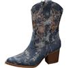 HOOUDO Stivali Estivi Donna,Stivali Donna Invernali Stivaletti Texani Estivi Bassi Comodo Stivaletti Scarpe Eleganti Texani Scarpe