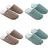 Teceyfeet 4 Paia Pantofole Donna Invernali Ciabatte Ospiti Lavabili Pantofola Comoda Ciabatte Pelose Calde Casual da per Unisex Slipper Pantofole per Ospiti
