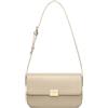 David Jones - Borsa a Tracolla Donna Piccola - Borsetta a Spalla Rigida in Similpelle PU - Pochette con Patta - Borsa Elegante da Giorno e Sera - Classico Chic Moda Città Shopping - Beige