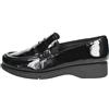Frau 53Z0 Mocassino in Morbida Vernice Colore Nero o Oceano (Nero, Numeric_37)