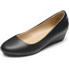 DREAM PAIRS Eleganti Scarpe Décolleté da Donna Décolleté da Donna con Zeppa Comodi Décolleté Classici,Size 40,Nero/Pu,Debbie