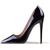Zhabtuc Scarpe con Tacco a Spillo Donna, Sexy Scarpe Décolleté 12cm Tacchi Alti Classici a Punta，Nero Taglia 41 EU