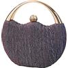 Anopo Clutch Borsa da Sera Donna Borsa Rotonda Glitter e Paillettes | Catena A Tracolla Rimovibile, per Matrimonio, Banchetto, Ballo e Festa; Non Ospita Smartphone