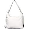 Modarno Shopper Zaino in Vera Pelle da donna 2in1 (Bianco)