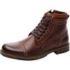 Jamron Uomo Vera Pelle Occidentale Vintage Chukka Chelsea Derby Stivali Cerniera Lampo Stivaletti