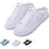 POIOZXD Scarpe da ginnastica da donna in denim, facili da infilare, senza schienale, comode, con punta arrotondata, con lacci, in tela, leggere, traspiranti, bianco, 38 EU