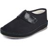 SCHAWOS Pantofole Donna 2063 - In feltro con chiusura a strappo, foderate in lana, suola stabile, antiscivolo, facili da indossare