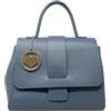Chicca Borse Borsa Bauletto da donna in pelle, borsa a mano con tracolla