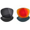 Mryok, 2 Paia di Lenti di Ricambio polarizzate per Occhiali da Sole Oakley Trillbe X, Stealth Black & Fire Red, Taglia Unica