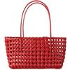 EWUHYFP Borsa Uncinetto Borsa da basket dal design cavo di arrivo for le donne Borse a tracolla tessute for vacanze al mare versatile casual quotidiana(Red)