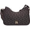 Laura Biagiotti Borsa Donna Linea Iselin, Nylon Trapuntato Impermeabile, Logo LB, Tracolla Regolabile, Dimensioni 29x10x17 cm, Dettagli Dorati, Scomparto con Zip ART.LB25W-105-1 (TESTA MORO)