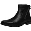 Jamron Uomo Vera Pelle Occidentale Vintage Chukka Chelsea Derby Stivali Cerniera Lampo Stivaletti