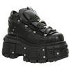 New Rock Stivaletti Unisex M-TANK106-C2 in 100% Vera Pelle Nera con Plateau Punk Gotico alla Moda 4