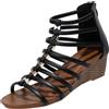 Generico Sandali con Zeppa Donna Sandali Aperti Roman Retro per Look Casual ed Eleganti con Tacco Comodo