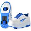 WOHS Scarpe da Ginnastica con Due Ruote. Ruota Posteriore Automatica. Bianco/Blu. Taglia 35