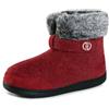 GURGER Pantofole Donna Uomo Invernali Chiuse Calde Stivaletto da Casa Peluche Ciabatte Alte Rosso 42 43