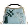 Anopo Pochette e Clutch Ricamate per Donna con Frange | Borsa a Tracolla Vintage con Ricamo di Bambù, Ideale per Matrimoni, Serate e Occasioni Formali