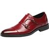 ANUFER Signore Inteligente cap Toe Doppia Fibbia Scarpe da Monaco Pelle Sintetica Formale Scarpe Eleganti