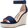 Castamere Donna Alto High Tacco Heel Zeppa Piattaforma Aperte sulla Punta Cinturino alla Caviglia Sandali da Matrimonio Feste Dress 10 CM Heels