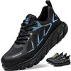 ISOOUS Scarpe Antinfortunistiche Uomo Leggere Scarpe da Lavoro Donna Comodo con Punta in Acciaio Antiscivolo Scarpe Sicurezza Blu 36