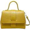 Chicca Borse Borsa a Mano Elegante con Tracolla da Donna in Pelle (Senape)