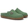 LE TIROLESI - Pantofola Merano in lana rigenerata, invernale e resistente - sottopiede estraibile - suola gomma antiscivolo - Made in Italy Taglia 37, Colore Mela