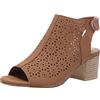 Generic Sandali Donna Estive con Tacco Tacchi Eleganti Donna Summer Solid Casual Hollow Out Open Toe Tacchi quadrati Comode scarpe da spiaggia Sandali Estive Tacco Scarpe con Zeppa Taglia 40